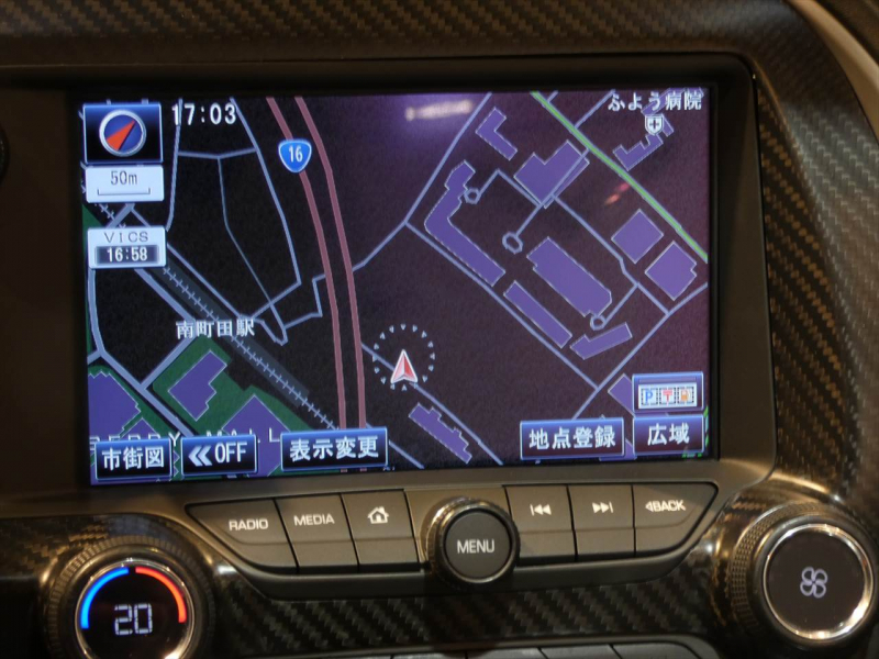 シボレー コルベット Z06 ｺﾝﾊﾞｰﾁﾌﾞﾙ　正規D車 2016年ﾓﾃﾞﾙ 黒革 ｼｰﾄﾋｰﾀｰ TV BOSE Applecarplay F&Bｶﾒﾗ　2年保証