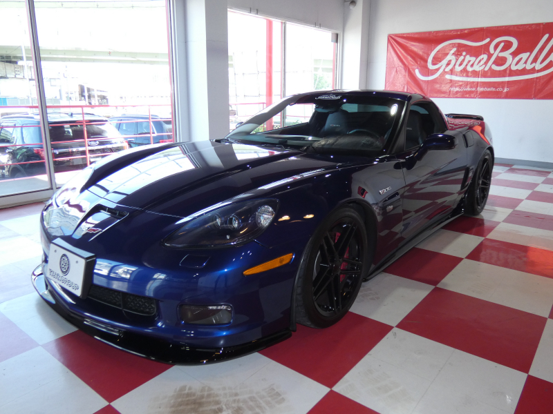 シボレー コルベット Z06　正規D車 2007yﾓﾃﾞﾙ 6速MT 黒革 Borlaﾏﾌﾗｰ K&Nｴｱｲﾝﾃｰｸ ZR1ｽﾀｲﾙｴｱﾛ ｼｰﾄﾋｰﾀｰ BOSE　2年保証