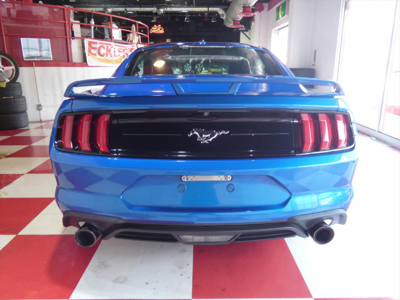 フォード マスタング ｴｺﾌﾞｰｽﾄ ﾌﾟﾚﾐｱﾑ　2019yﾓﾃﾞﾙ ﾊﾟﾌｫｰﾏﾝｽPKG 201A 黒革 車高調 可変ﾊﾞﾙﾌﾞ付社外ﾏﾌﾗｰ 専用19ｲﾝﾁAW　2年保証