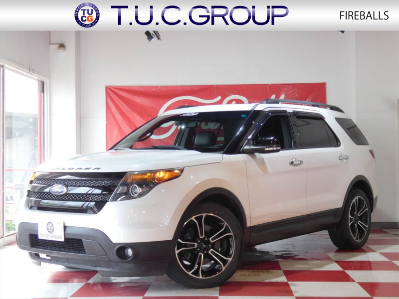 フォード エクスプローラー ｽﾎﾟｰﾂ　国内未導入 2014yﾓﾃﾞﾙ 左ﾊﾝﾄﾞﾙ 黒革 ｻﾝﾙｰﾌ ｼｰﾄﾋｰﾀｰ&ﾍﾞﾝﾁﾚｰﾀｰ 純正20ｲﾝﾁAW ﾅﾋﾞTV Bｶﾒﾗ　2年保証